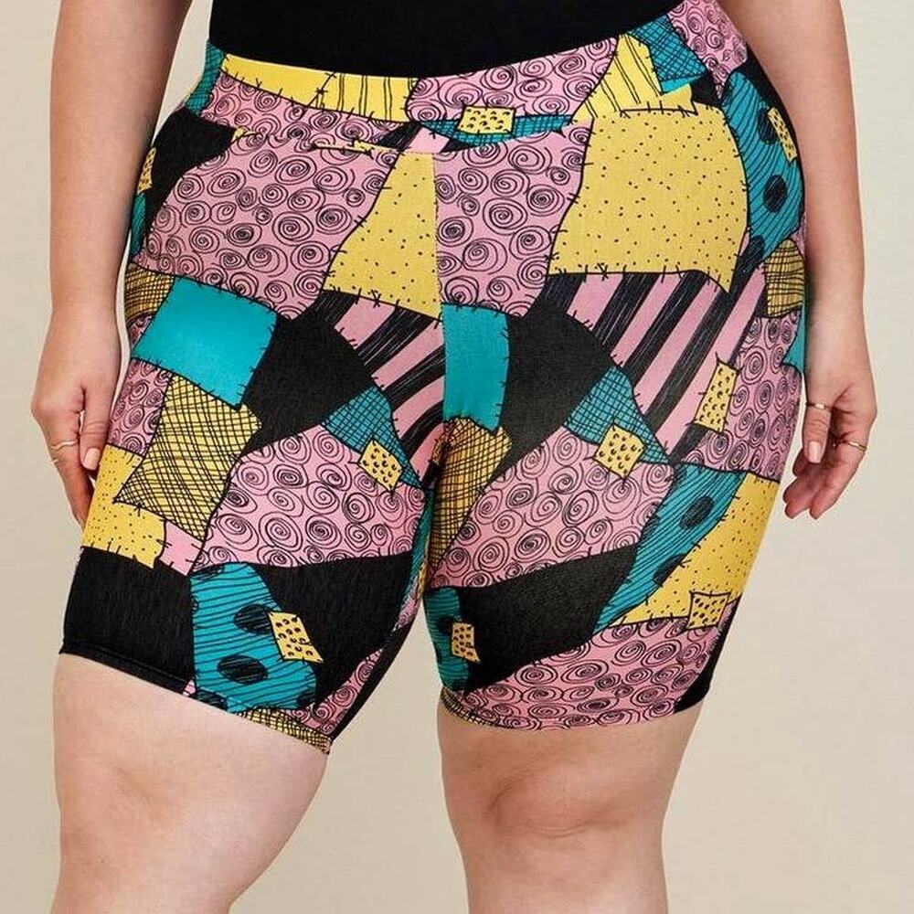 Torrid 3 (3X 22/24) Disney Nightmare Before Christmas Sally Cosplay‎ Bike Shorts